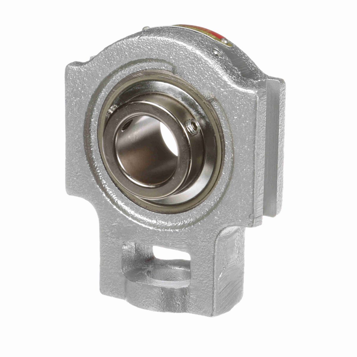 Sealmaster Mounted Flouropolymer Coated Cast Iron Wide Slot Take Up Ball Bearing - 52100 Bearing Steel, Phosphorus Nickel Coated - Setscrew Lock - Corrosion Resistant - Reduced Maintenance - Lubed for Life - CRSTF-PN20 RMW