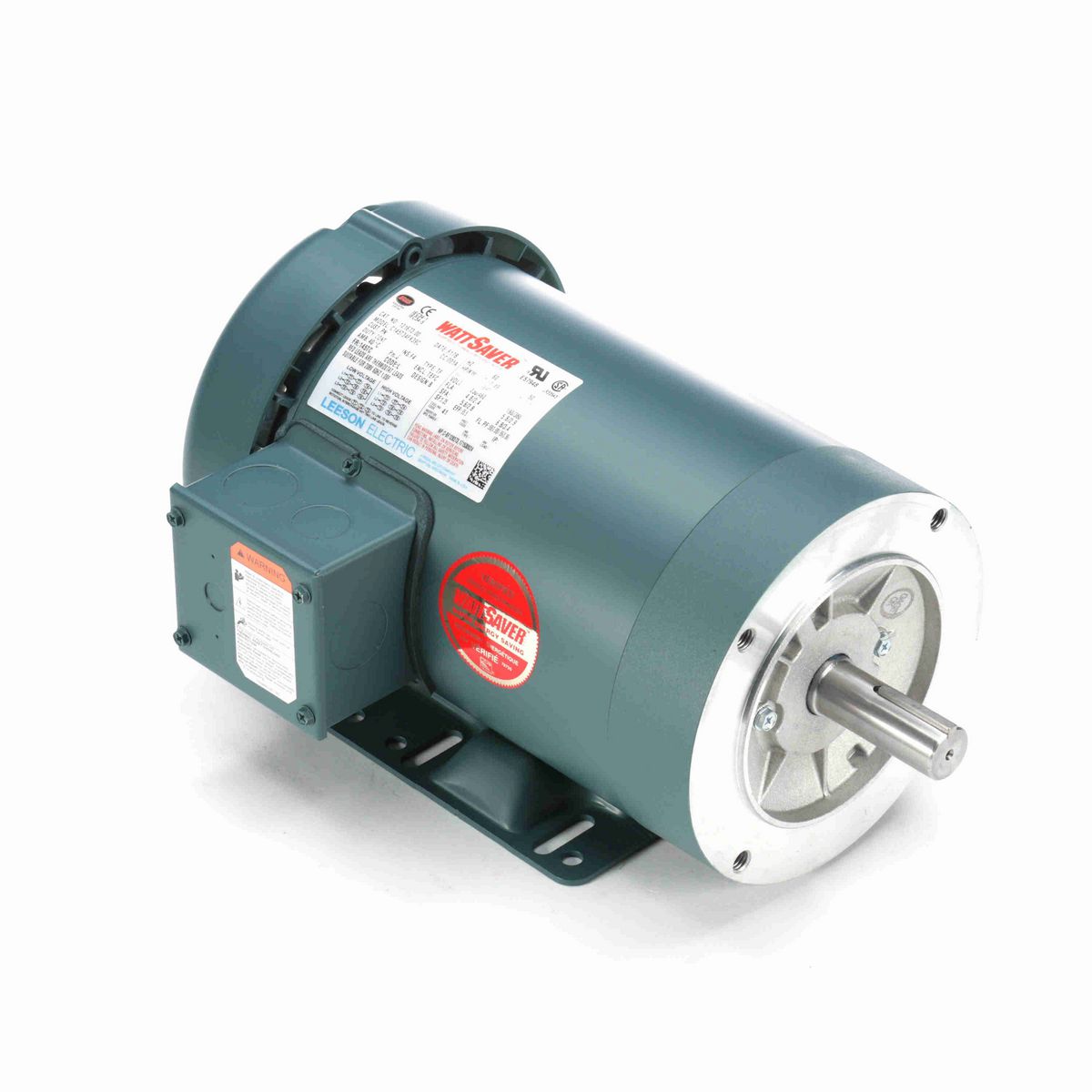 LEESON General Purpose Motor, 2 & 2 HP, 3 Ph, 60 & 50 Hz, 230/460 & 190/380 V, 3600 & 3000 RPM, 145TC Frame, TEFC - 121673.00