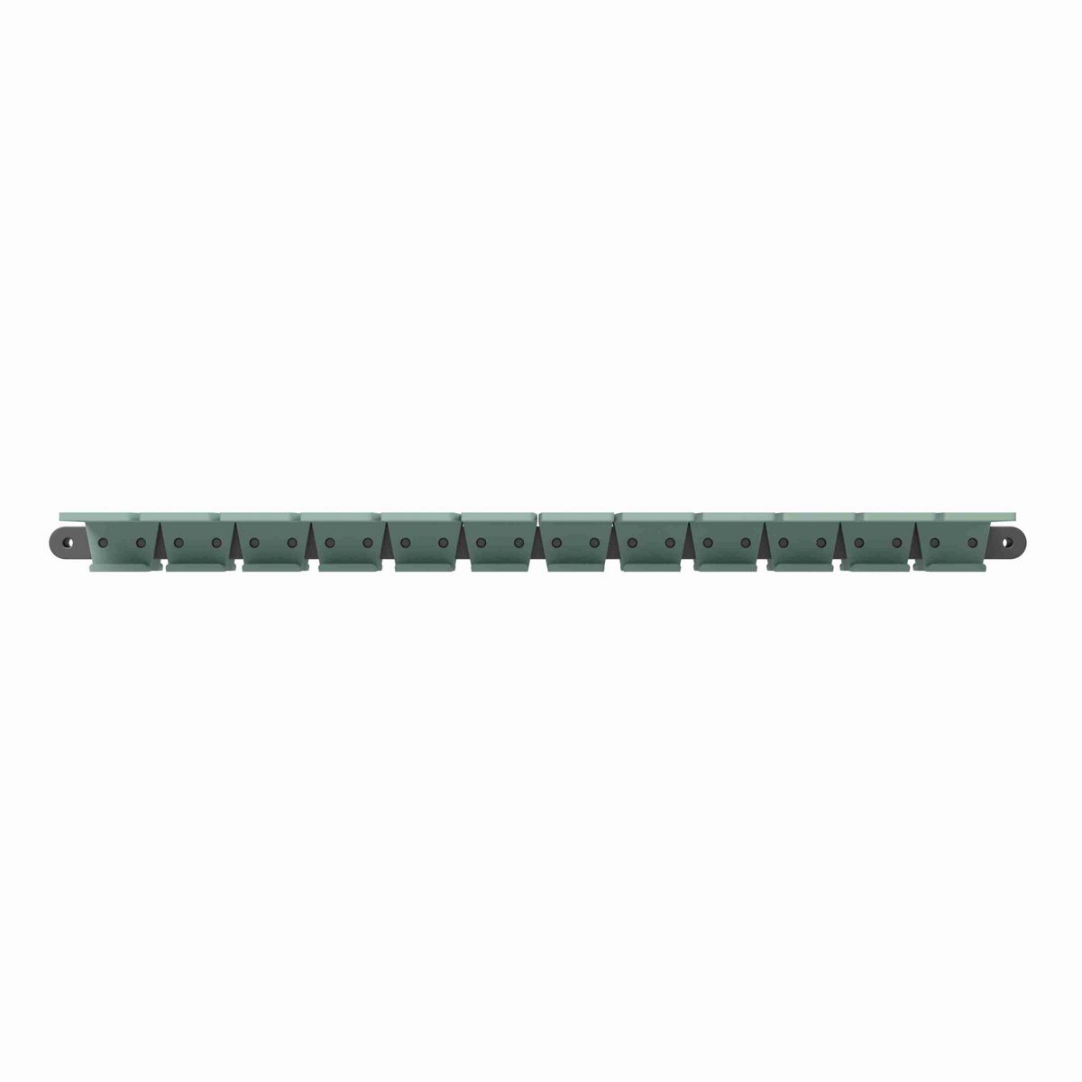 Rexnord 1873TAB Side-flexing Solid Top, Material: Heat Stabilized (Green), Width: 7.5in, Pitch: 1.5in - 81418855