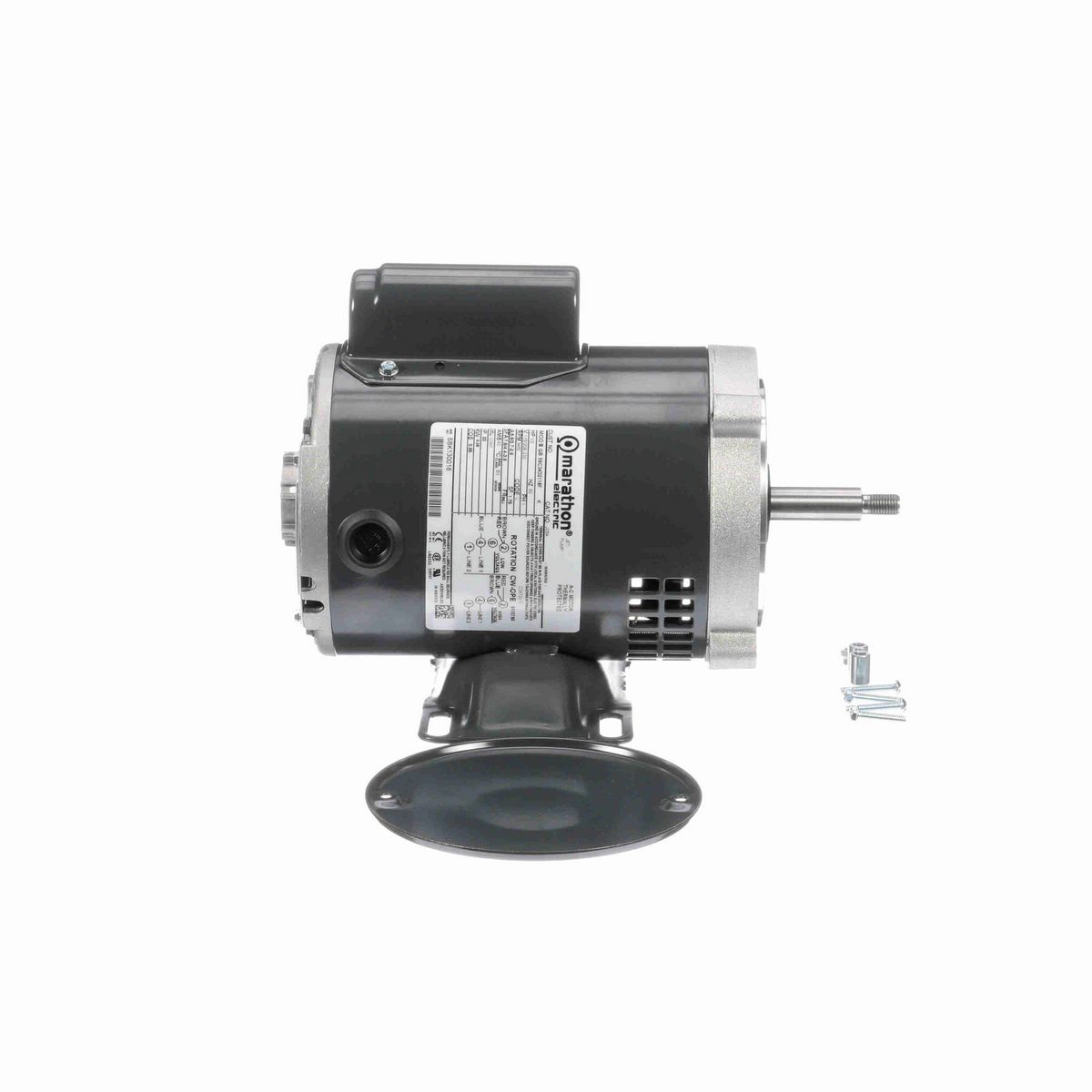 LEESON General Purpose Pump Motor, 0.33 HP, 1 Ph, 60 Hz, 115/208-230 V, 3600 RPM, 56J Frame, DP - J054