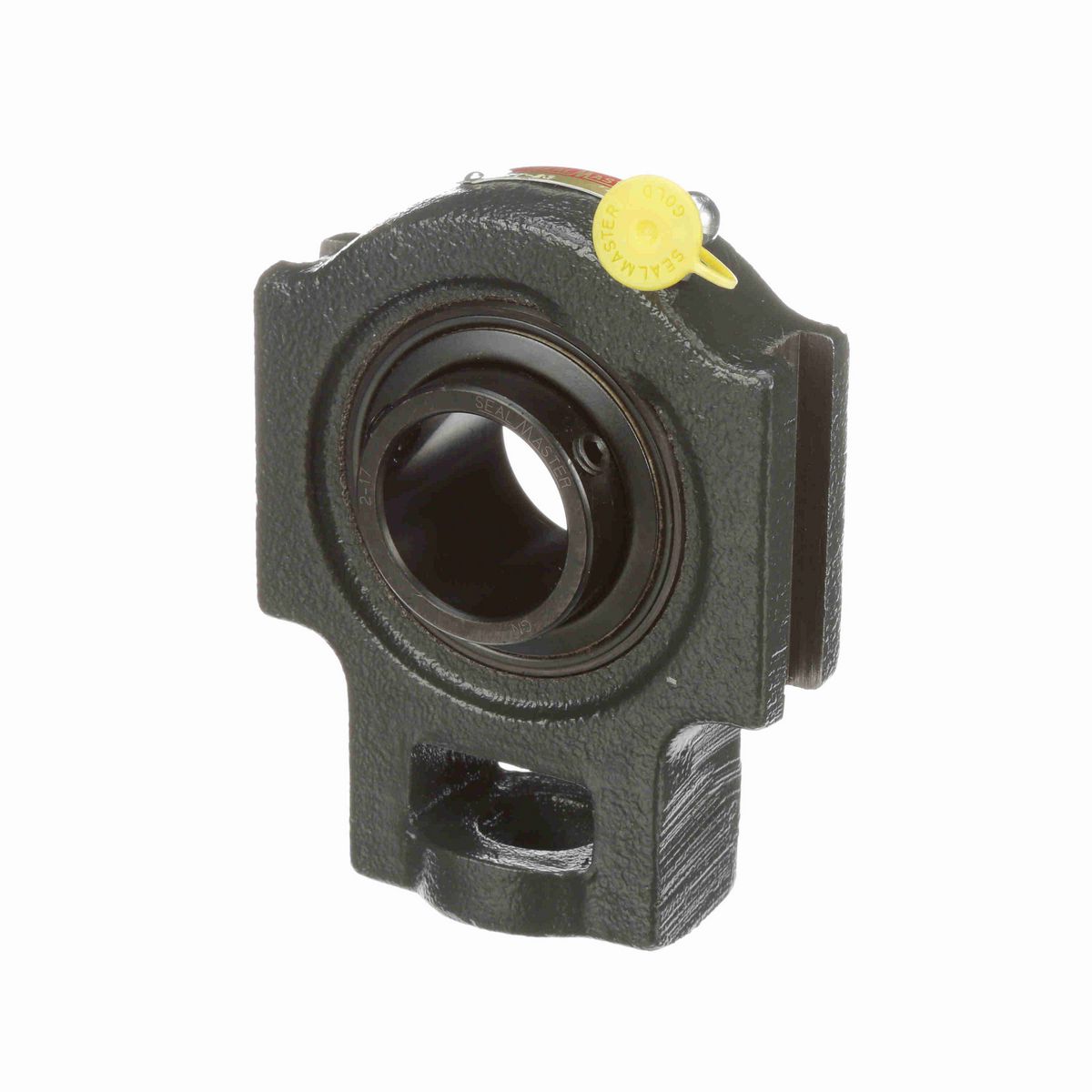 Sealmaster Mounted Cast Iron Wide Slot Take Up Ball Bearing - 52100 Bearing Steel, Black Oxided - Setscrew Lock - ST-23