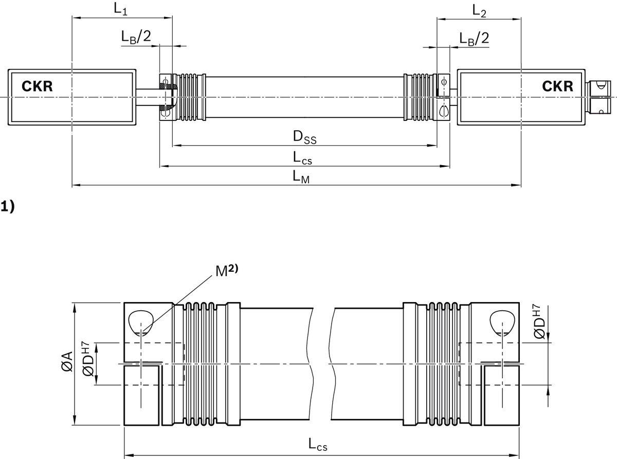 Соединительный вал Bosch Rexroth CKR 25-200 [R039151019]