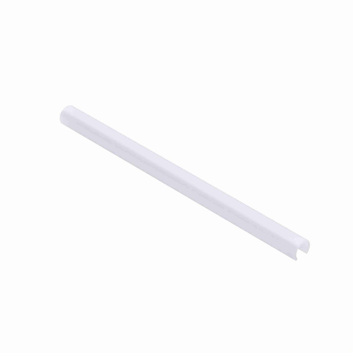 System Plast Full Round Cover: 0.68"W X 0.68"H X 240"L White UHMW-PE - VG-P12RD-20