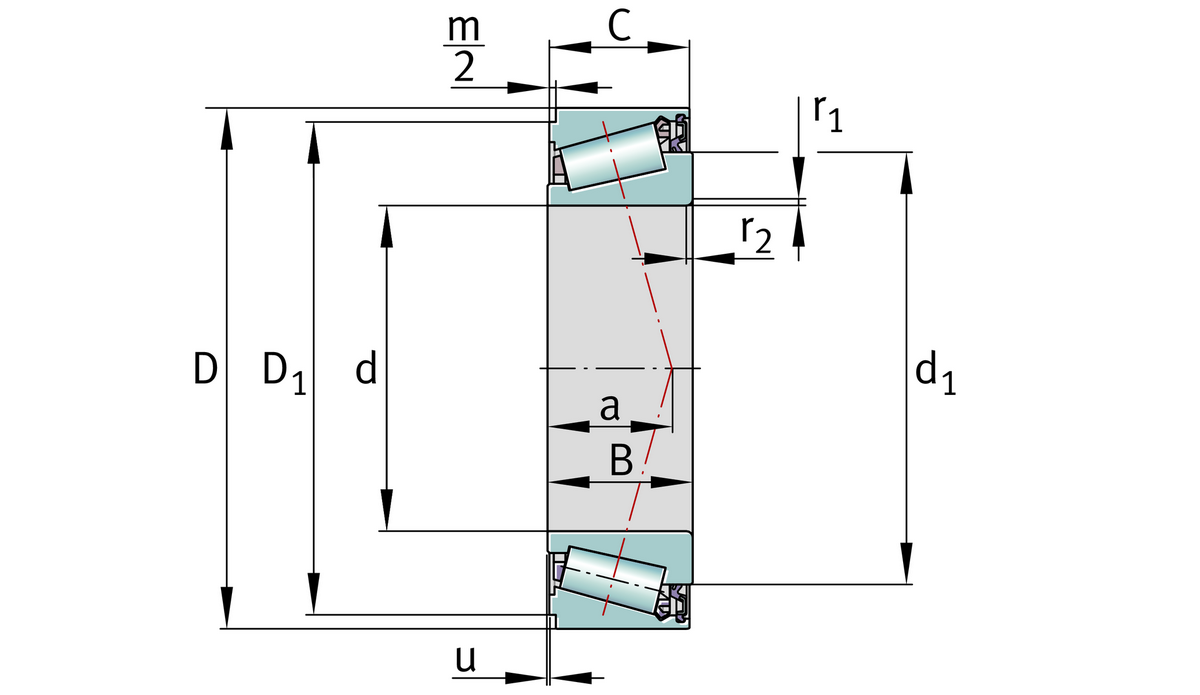 Конический роликоподшипник FAG JK0S050