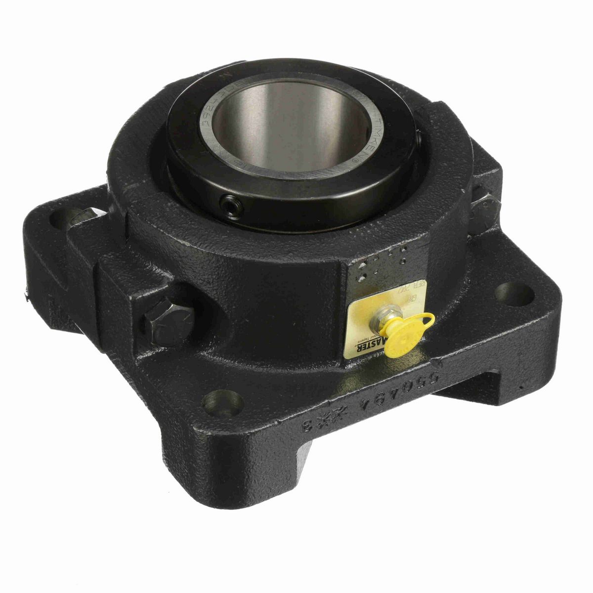 Sealmaster Mounted Cast Iron Four Bolt Flange Tapered Roller - 52100 Bearing Steel - Double Collar Mount Lock - RFB 207