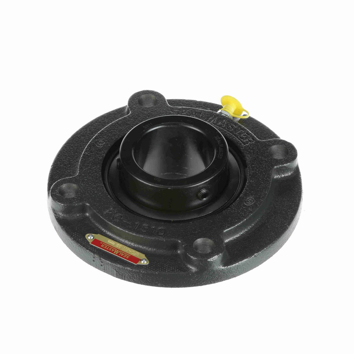 Sealmaster Mounted Cast Iron Flange Cartridge Ball Bearing - 52100 Bearing Steel, Black Oxided - Setscrew Lock - MFC-311