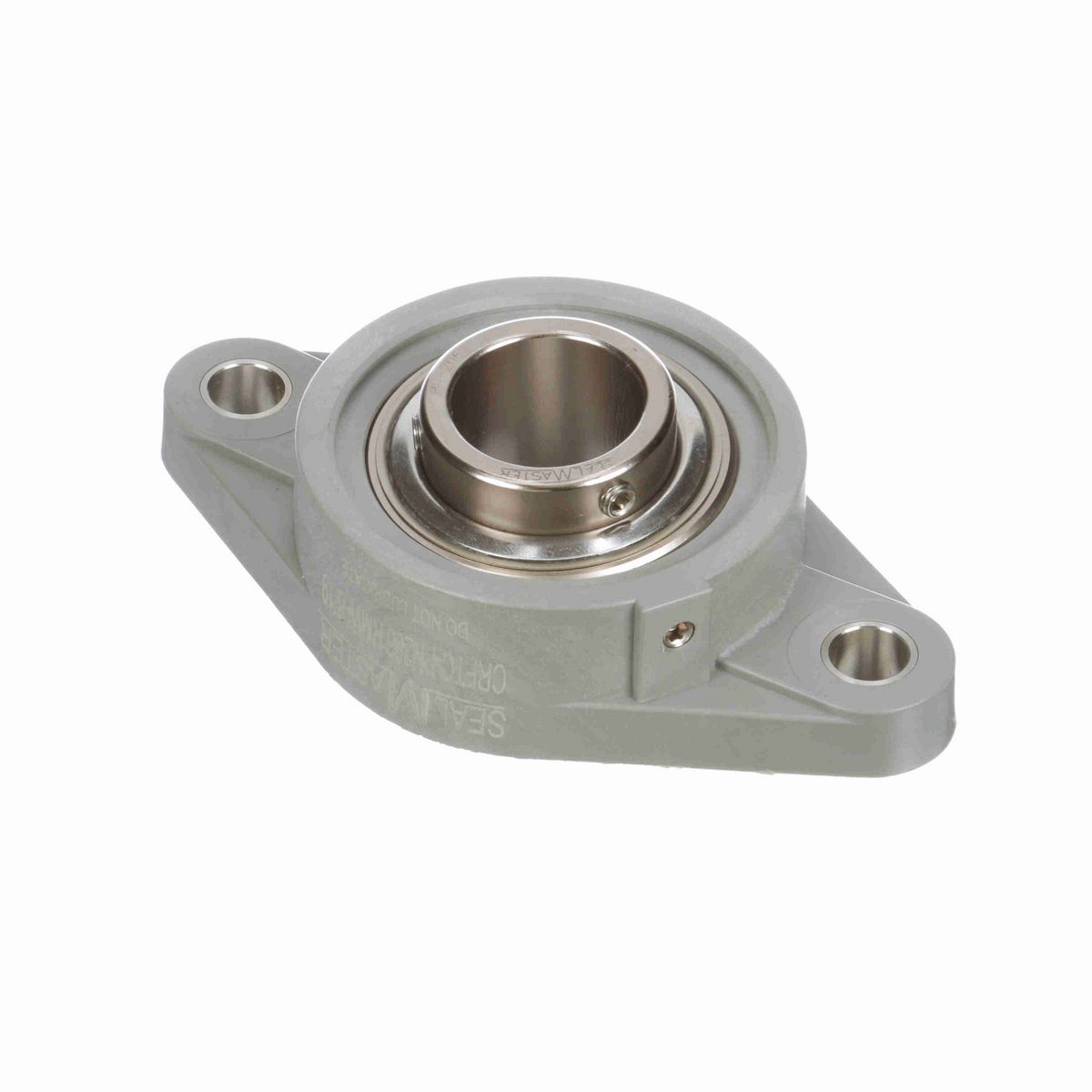 Sealmaster Mounted Composite Two Bolt Flange Ball Bearing - 52100 Bearing Steel, Phosphorus Nickel Coated - Setscrew Lock - Corrosion Resistant - Reduced Maintenance - Lubed for Life - CRFTC-PN206 RMW