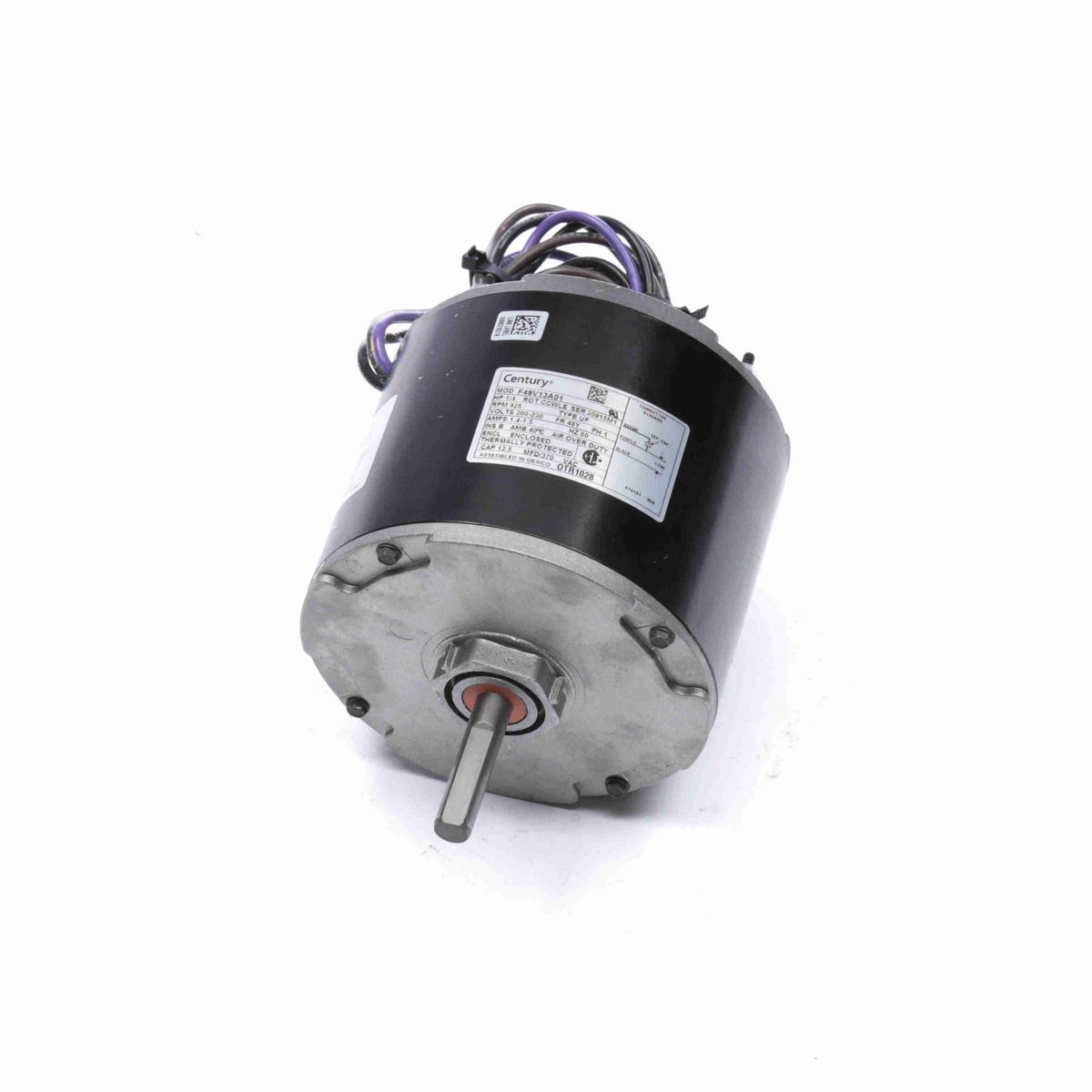Century OEM Replacement Motor, 1/4 HP, 1 Ph, 60 Hz, 200-230 V, 825 RPM, 1 Speed, 48 Frame, TEAO - OTR1028