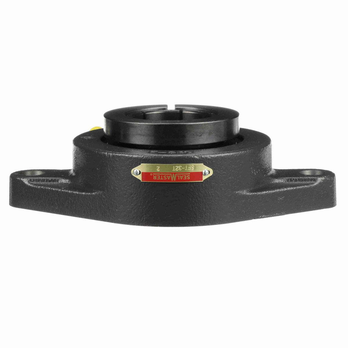 Sealmaster Mounted Cast Iron Two Bolt Flange Ball Bearing - 52100 Bearing Steel, Black Oxided - Concentric Lock - SFT-32T