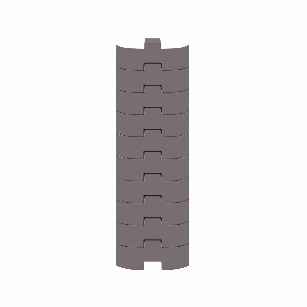 Rexnord 1050 FT TAB Side-flexing Solid Top, Material: Brown High Performance, Width: 3.3in, Pitch: 1in - 749.63.31