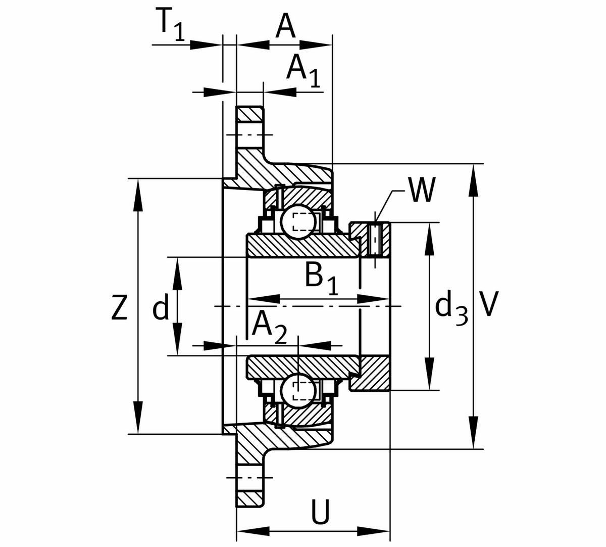 Фланцевый корпус INA RCJTZ30-XL-N-FA101 (RCJTZ30-N-FA101)