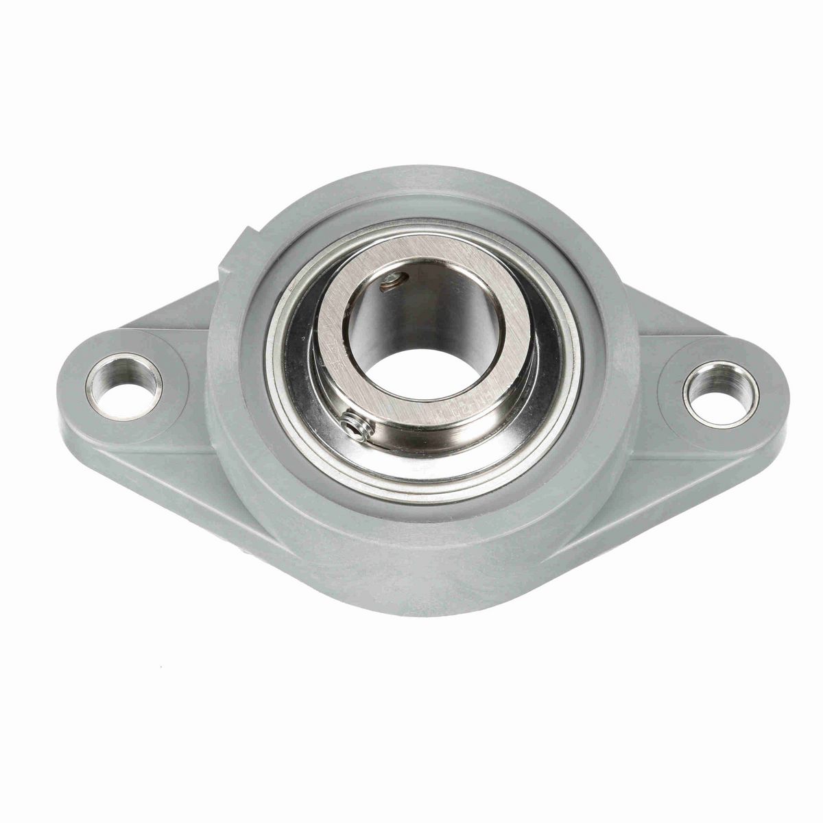 Sealmaster Mounted Composite Two Bolt Flange Ball Bearing - 52100 Bearing Steel, Phosphorus Nickel Coated - Setscrew Lock - Corrosion Resistant - Reduced Maintenance - Lubed for Life - CRFTC-PN20 RMW