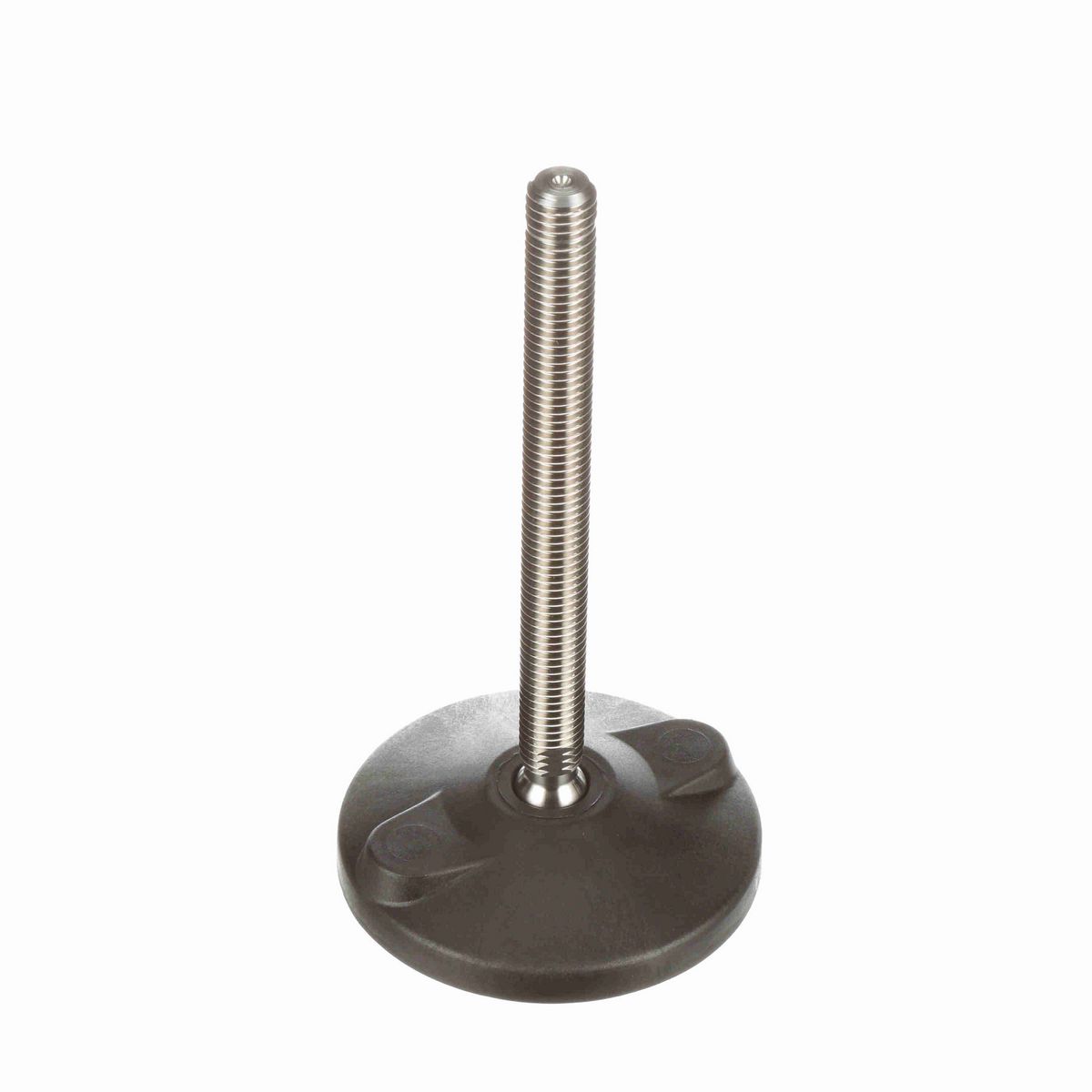 System Plast Articulating Plastic Leveler; Series: VG-511, Base Diameter: 4, Spindle Length: 6.09-in, Thread: 5/8-11 - VG-511-04-S58-L7