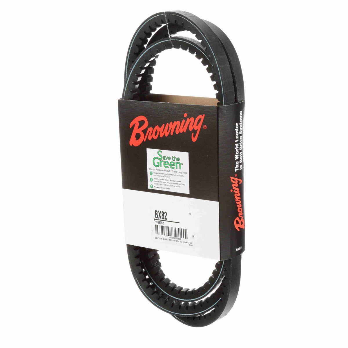 Browning EPDM Notched Belt 98% Efficient - BX82
