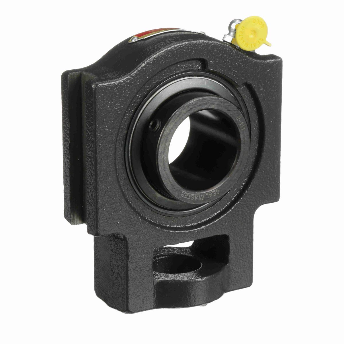 Sealmaster Mounted Cast Iron Wide Slot Take Up Ball Bearing - 52100 Bearing Steel, Black Oxided - Setscrew Lock - ST-27
