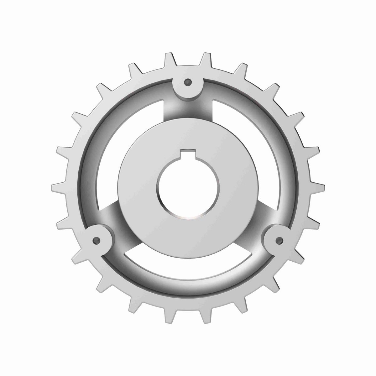 Rexnord 815 Series Solid One Piece Cast Iron Sprocket with 22 Teeth and a 1-1/4in Round Shaft-Ready Bore with Keyway & 2 Setscrews - 401-153-16