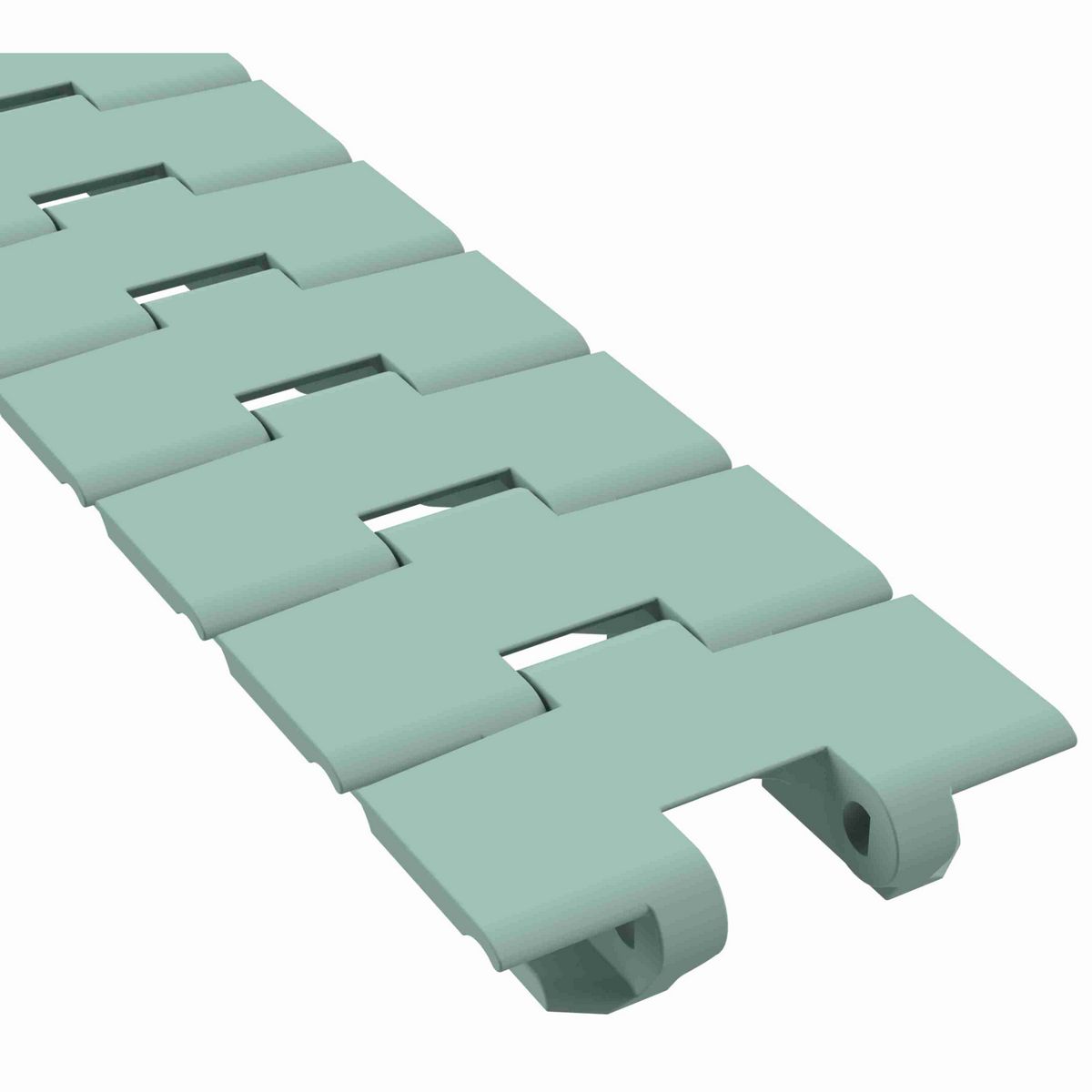 Rexnord 880TAB Side-flexing Solid Top, Material: Heat Stabilized (Green), Width: 3.25in, Pitch: 1.5in - 81447891