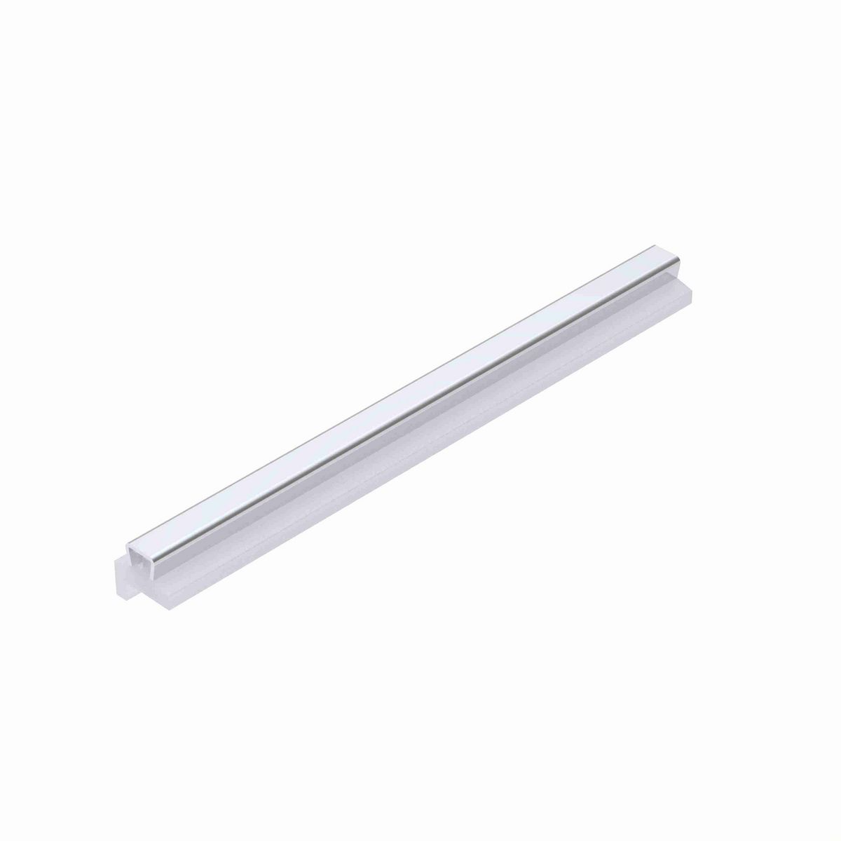 System Plast Ell Tee Guide Rail: 1.25"W X 1.21"H X 144"L White UHMW-PE - VG-SSLT-1.0X.38-12