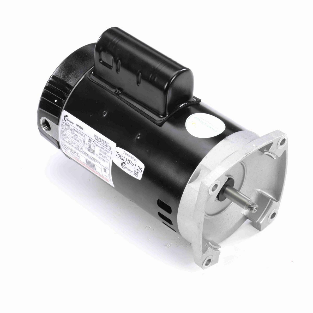 Century Pool Pump Motor, .75/.10 HP, 1 Ph, 60 Hz, 230 V, 3600 RPM, R56Y Frame, DP - B2980