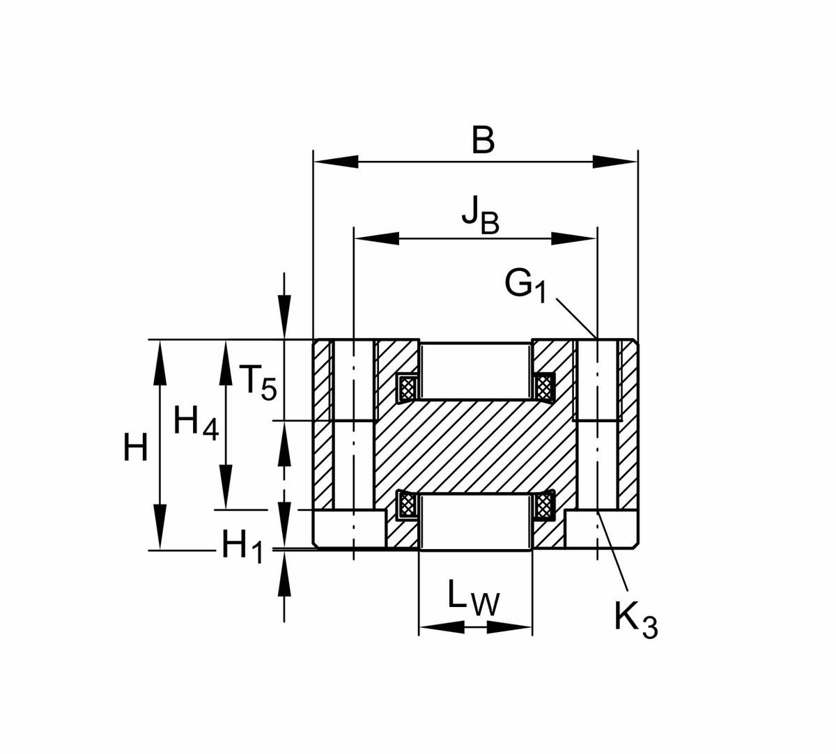 Роликовая линейная опора качения INA RUS38206