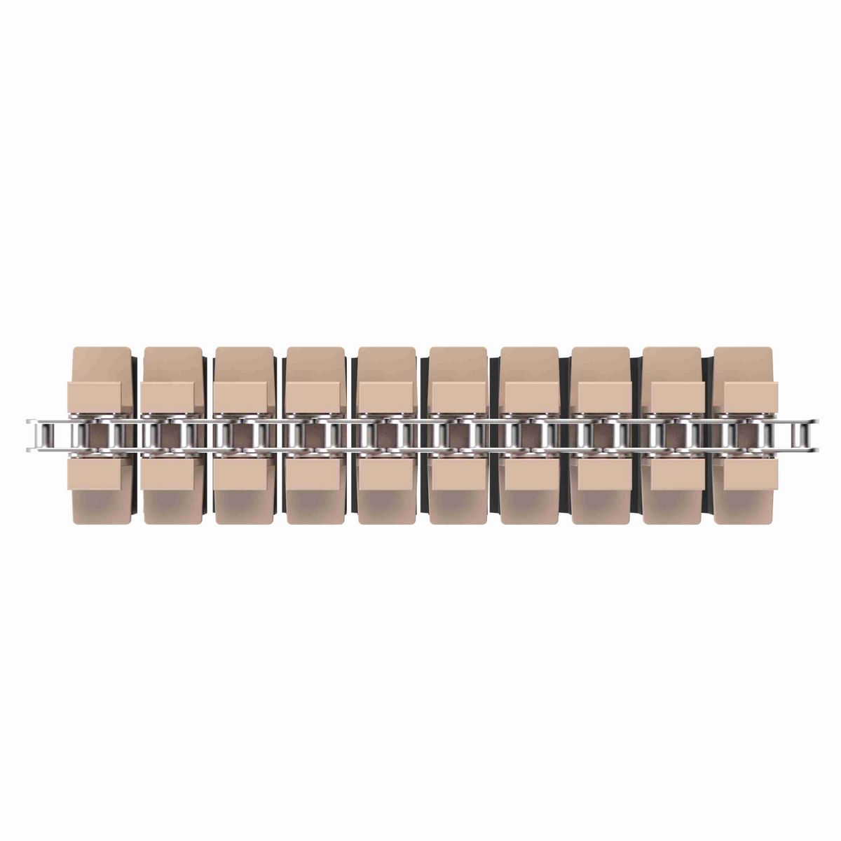 Rexnord 1873TAB SideGrip™ Side-flexing, Material: Tan Low Friction, Width: 3.75in, Pitch: 1.5in - 81426501