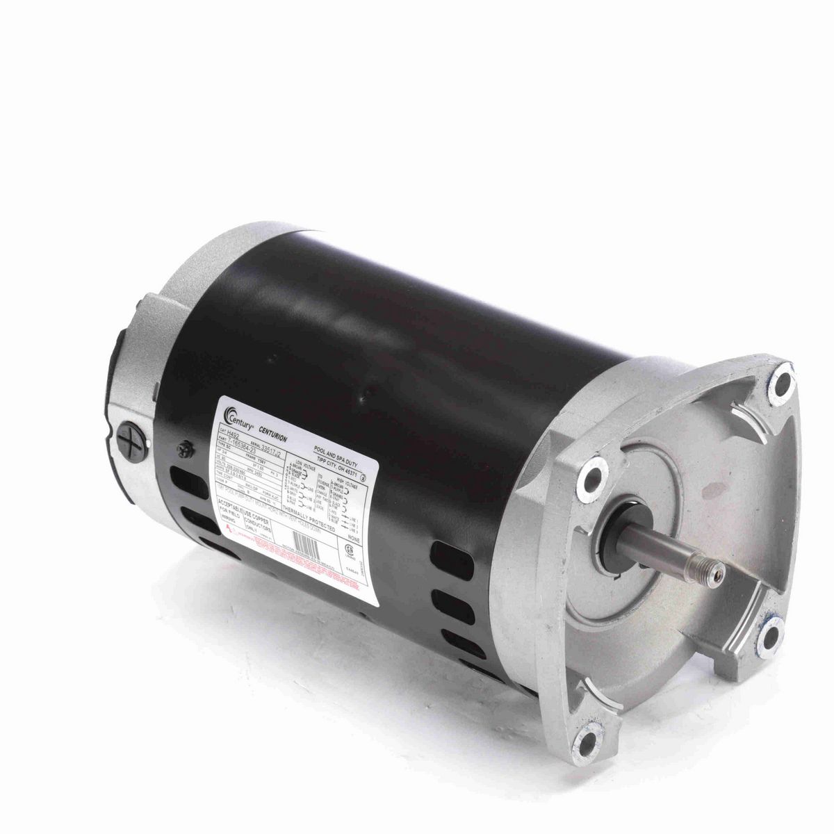 Century Pool Pump Motor, 3/4 HP, 3 Ph, 60 Hz, 208-230/460 V, 3600 RPM, Y56Y Frame, DP - H492