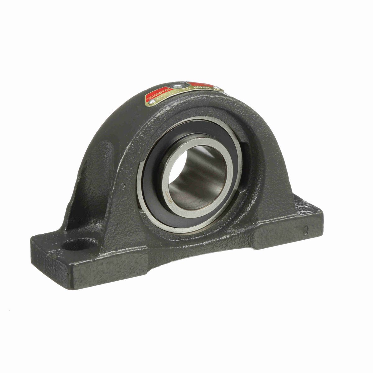 Sealmaster Mounted Cast Iron Two Bolt Pillow Block Ball Bearing - 52100 Bearing Steel, Black Oxided - Setscrew Lock - NPMH-23