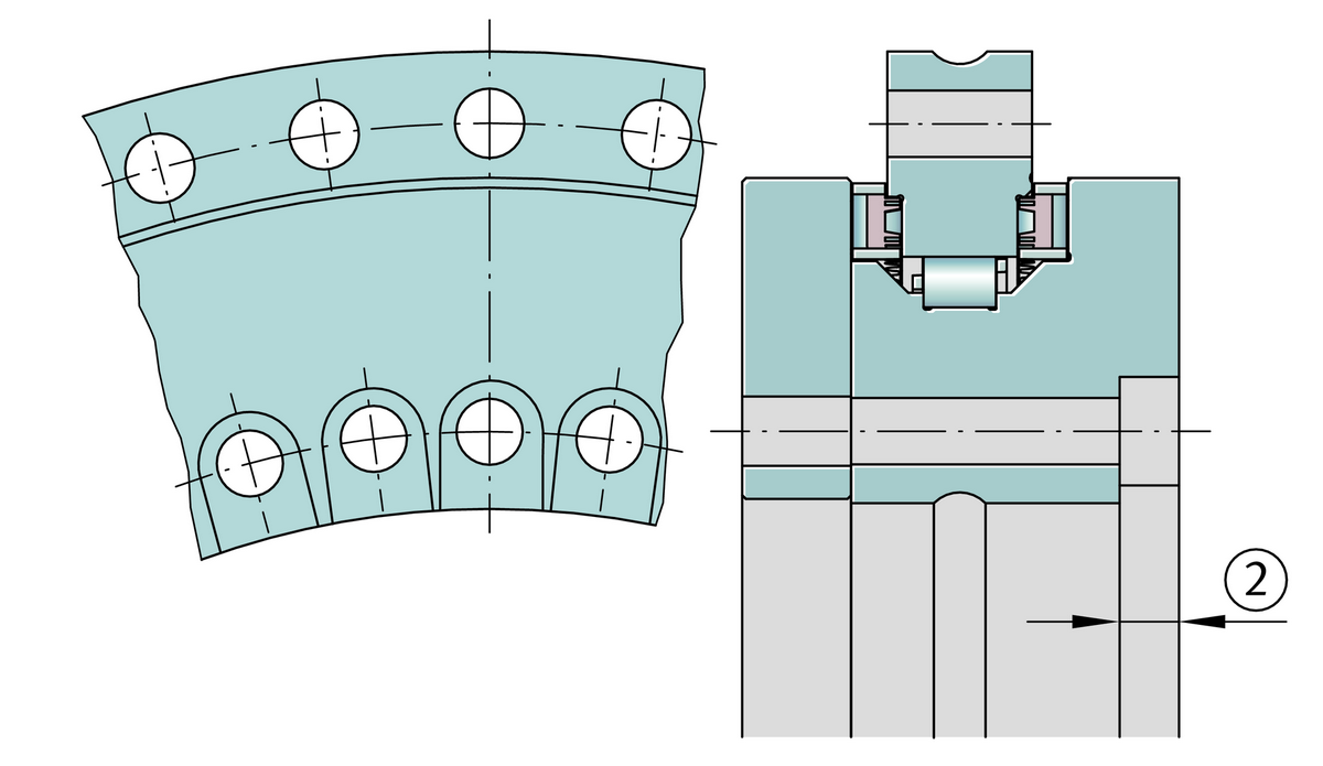 Упорно-радиальный роликоподшипник INA YRTS325