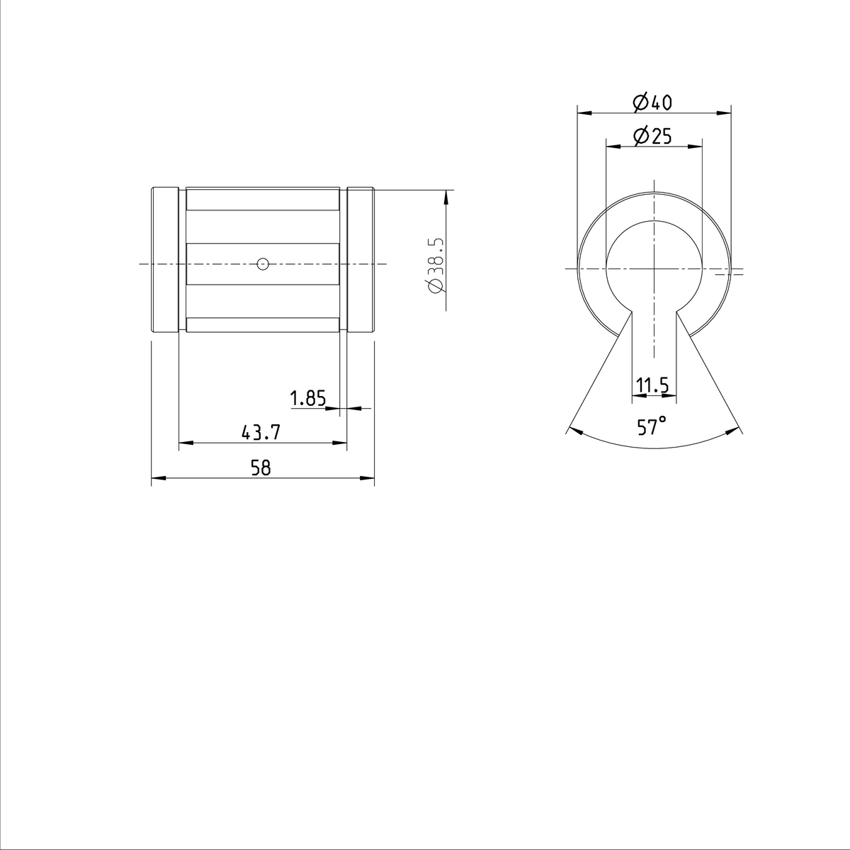 Суперлинейная втулка Bosch Rexroth KBA-O-25-VD [R067122545]