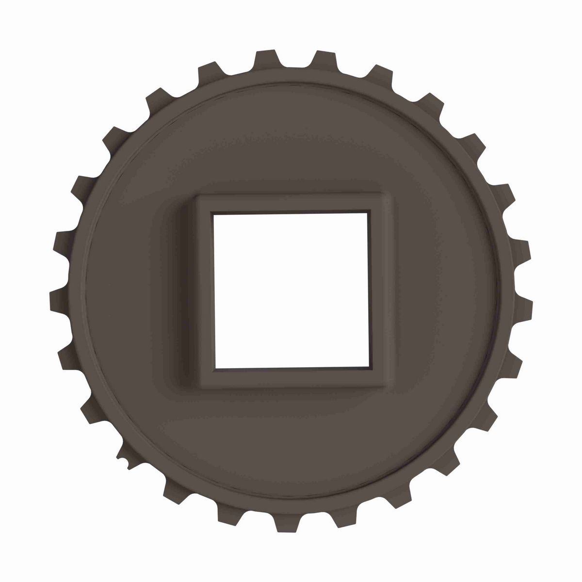 Rexnord 5930 Series Solid One Piece Molded Acetal Sprocket with 25 Teeth and a 2in Square Bore - 114-693-1