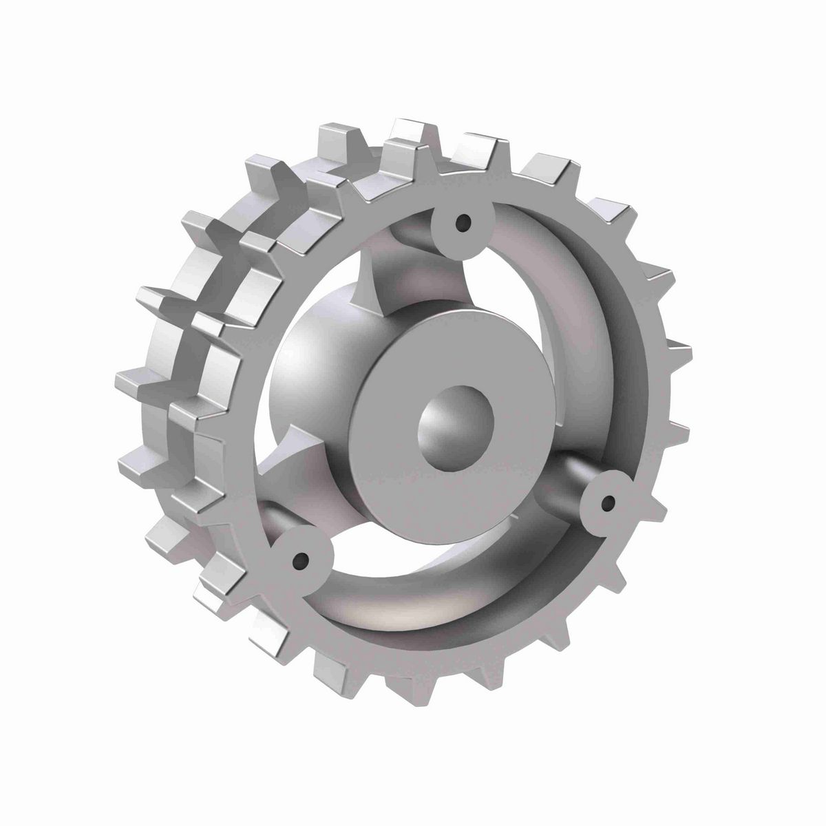 Rexnord 820 Series Solid One Piece Cast Iron Sprocket with 20 Teeth and a 3/4in Round Rough Stock Bore (RSB) - 401-48-13