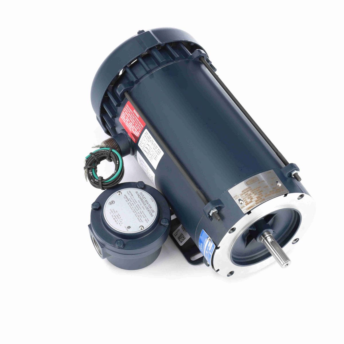 LEESON Explosion Proof Motor, 1 & 0.75 HP, 3 Ph, 60 & 50 Hz, 230/460 & 190/380 V, 1800 & 1500 RPM, 56C Frame, EPFC - 119437.00