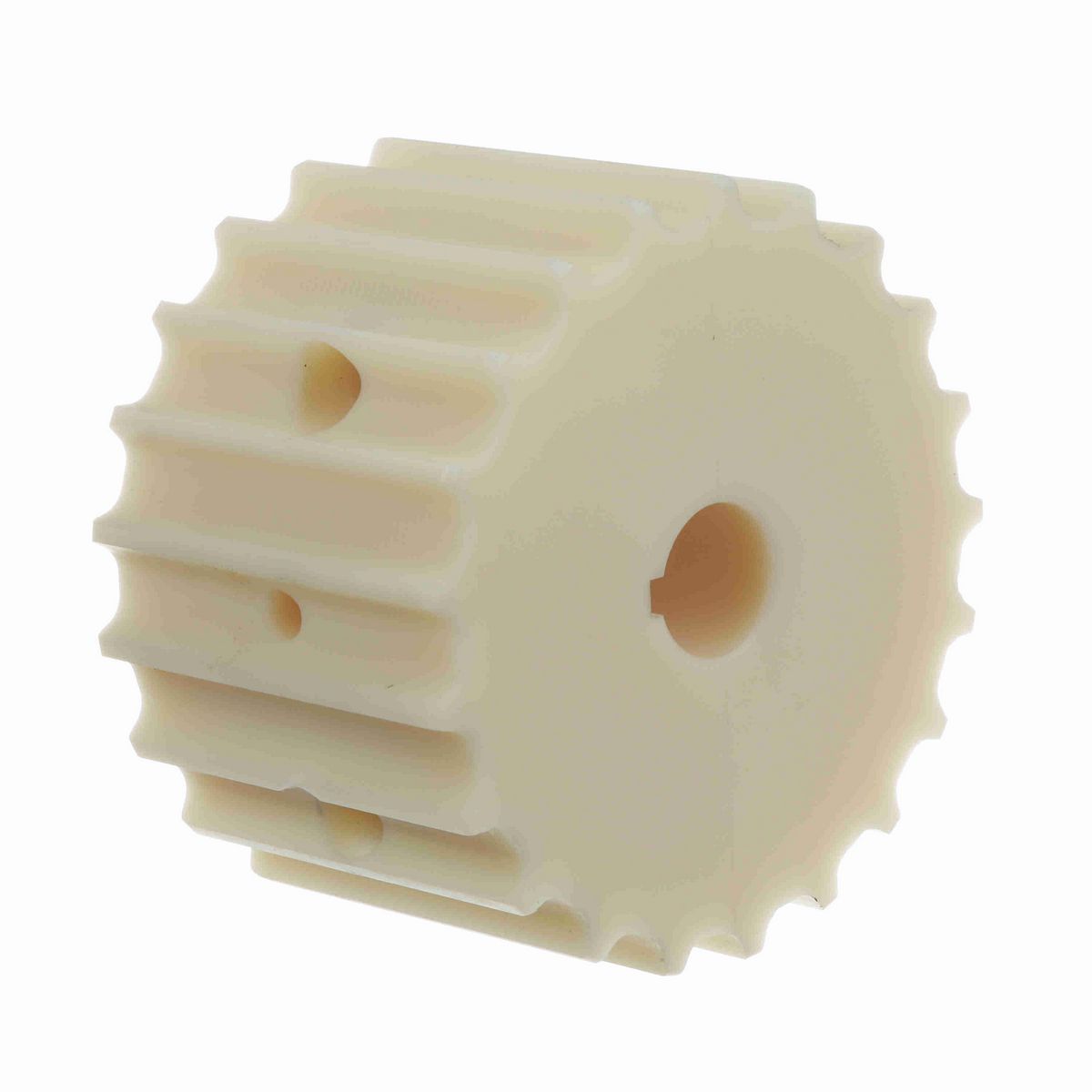 System Plast 800 Series Split Machined Sprocket with 21 Teeth, a 1-1/4in Round Shaft-Ready Bore and Setscrew - 800-21R1-DMS-SS