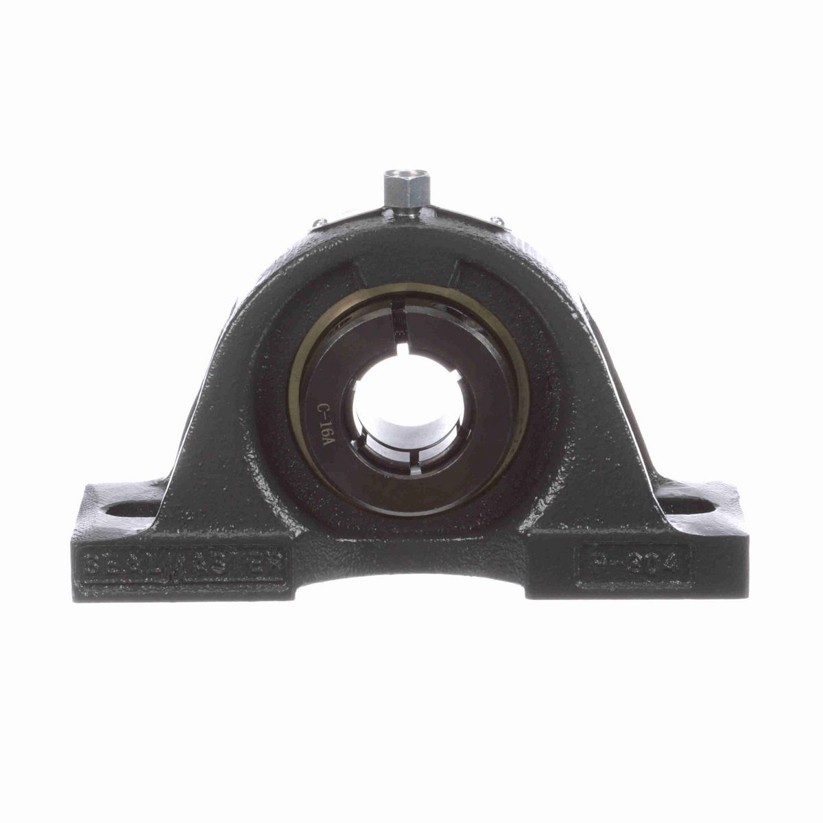 Sealmaster Mounted Cast Iron Two Bolt Pillow Block Ball Bearing - 52100 Bearing Steel, Black Oxided - Concentric Lock - Extra Low Drag - EMP-16T XLO