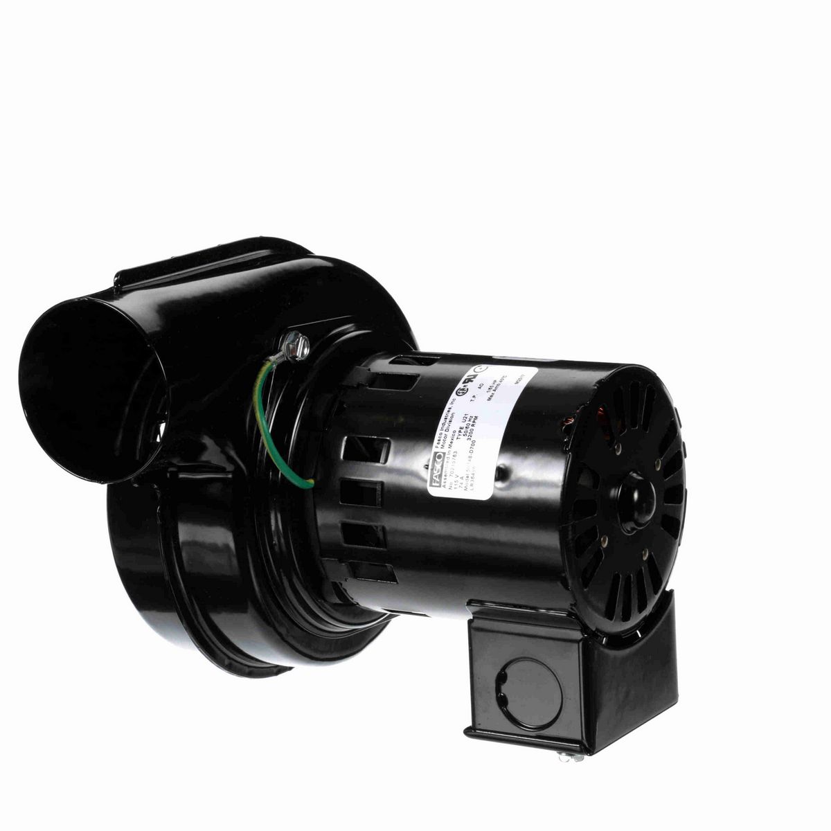 FASCO Round Outlet Shaded Pole Centrifugal Blower, 115 Volts, Flange: No - 50748-D700