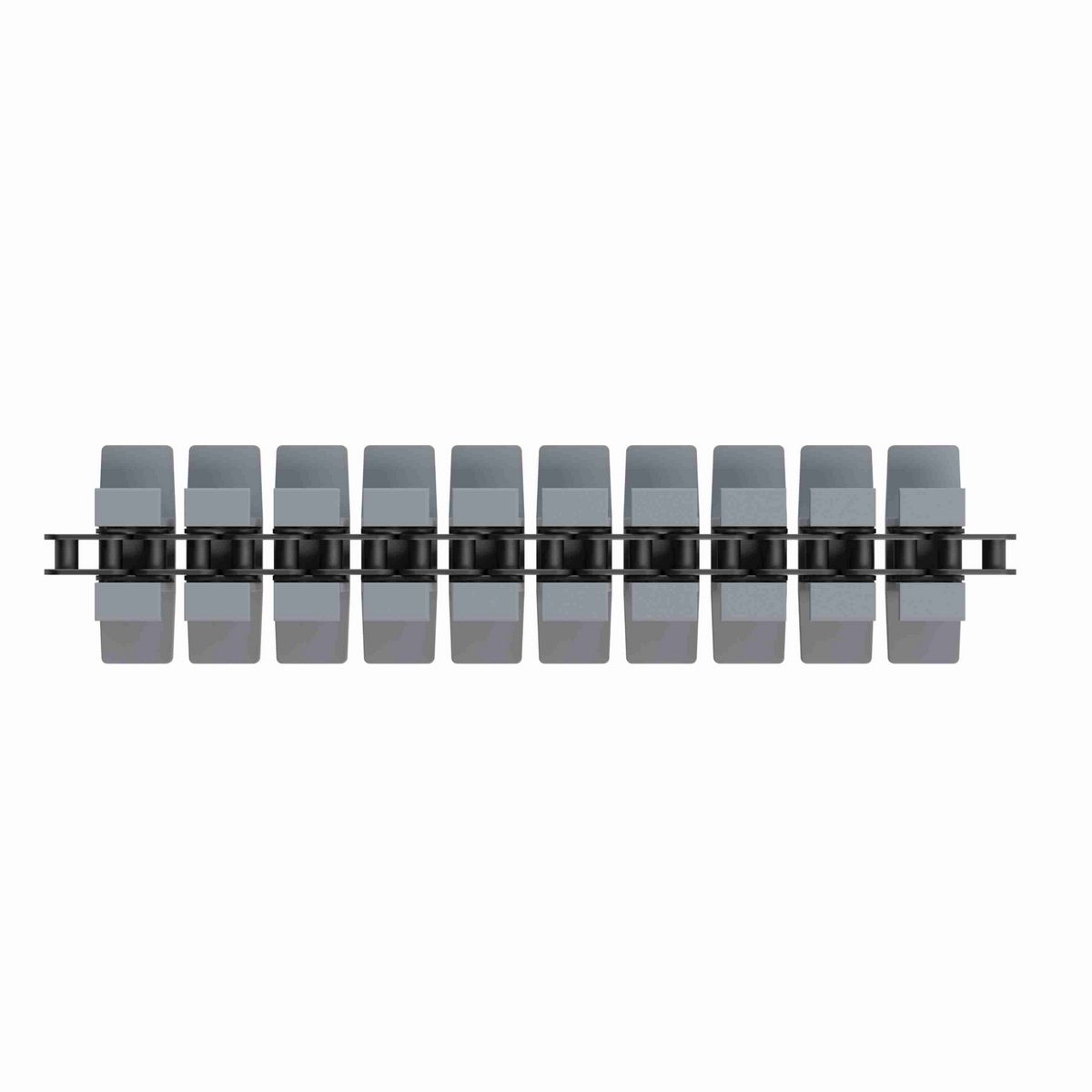 Rexnord 1873TAB SideGrip™ Side-flexing, Material: Silver Platinum Series™ X, Width: 3.75in, Pitch: 1.5in - 10394354
