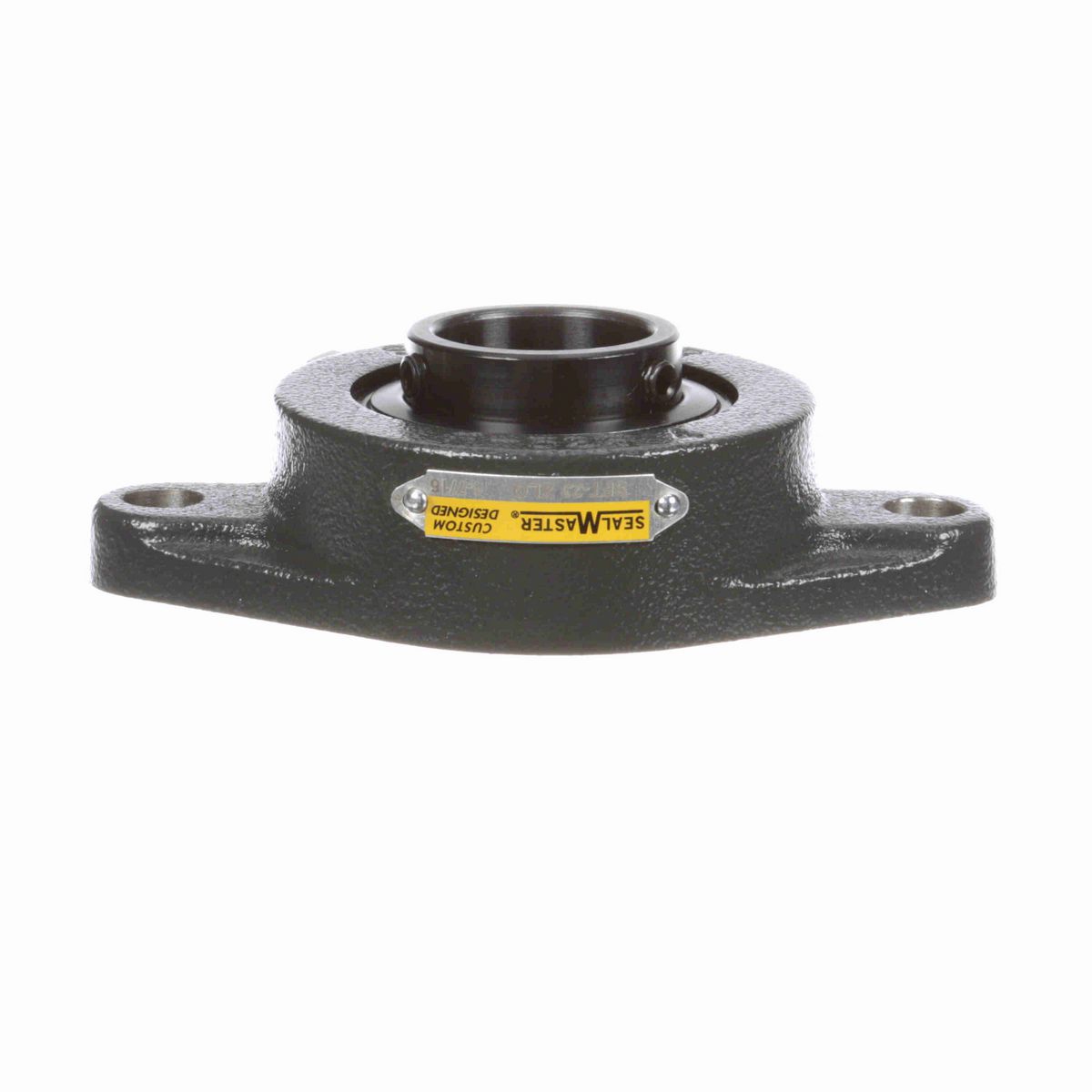 Sealmaster Mounted Cast Iron Two Bolt Flange Ball Bearing - 52100 Bearing Steel, Black Oxided - Setscrew Lock - Extra Low Drag - SFT-23 XLO