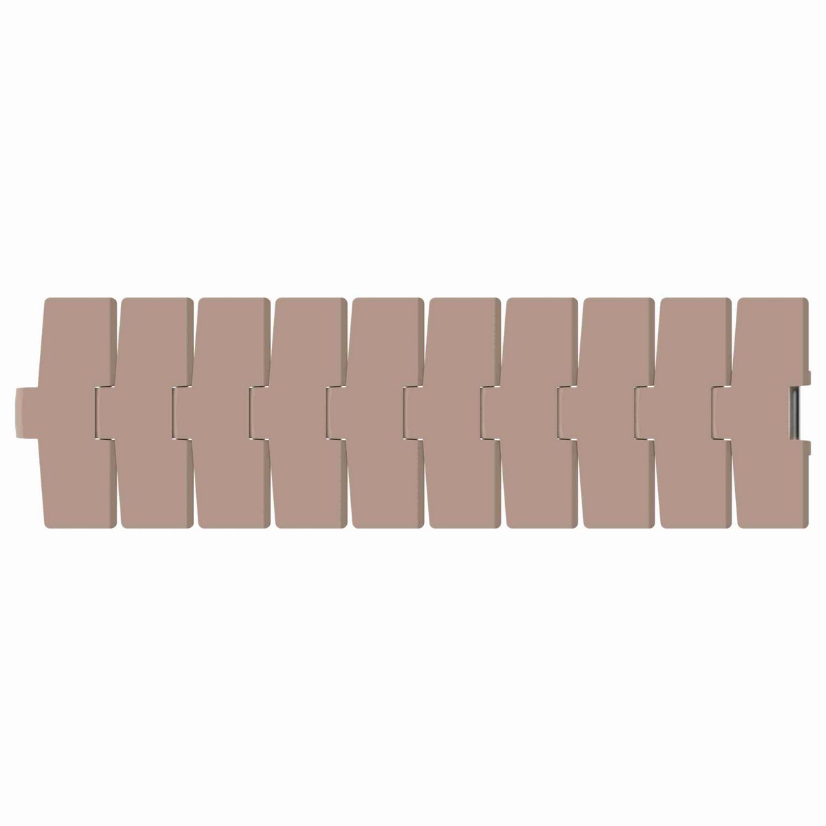 Rexnord 880M Side-flexing Solid Top, Material: Tan Low Friction, Width: 4.5in, Pitch: 1.5in - 781.12.42