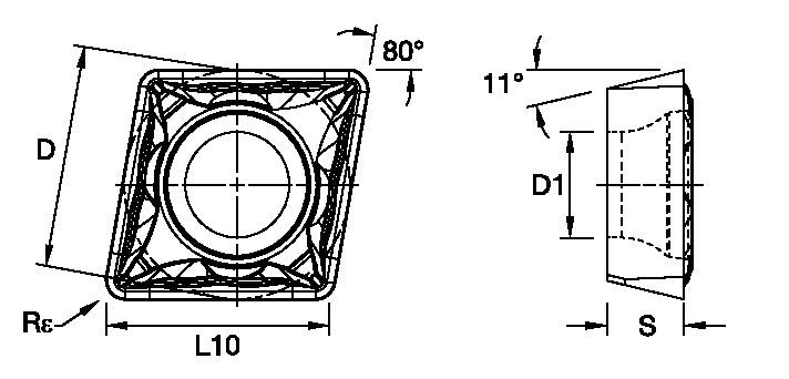 Screw-On Inserts Kennametal CPMT-FP [3769350]
