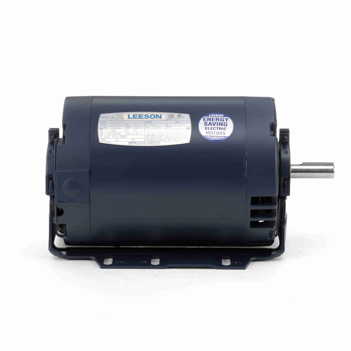 LEESON Definite Purpose Motor, 0.50 & 0.22 HP, 1 Ph, 60 & 60 Hz, 115 & 115 V, 1800 & 1800 RPM, 56H Frame, DP - 111953.00