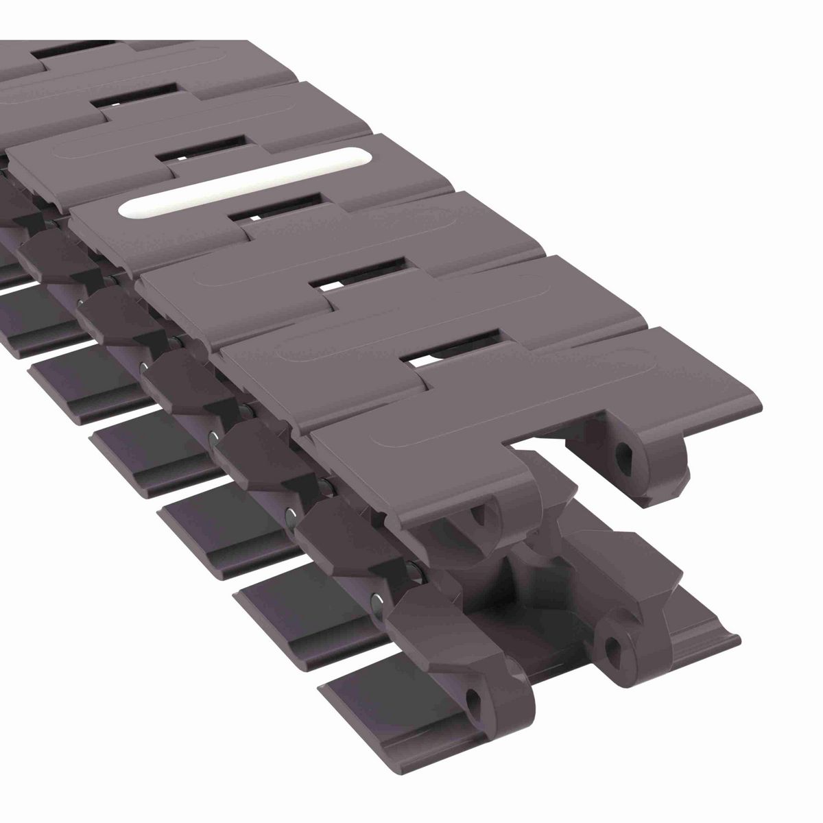 Rexnord 880TAB RubberTop® Side-flexing RubberTop®, Material: Brown High Performance, Width: 3.25in, Pitch: 1.5in - 81420081