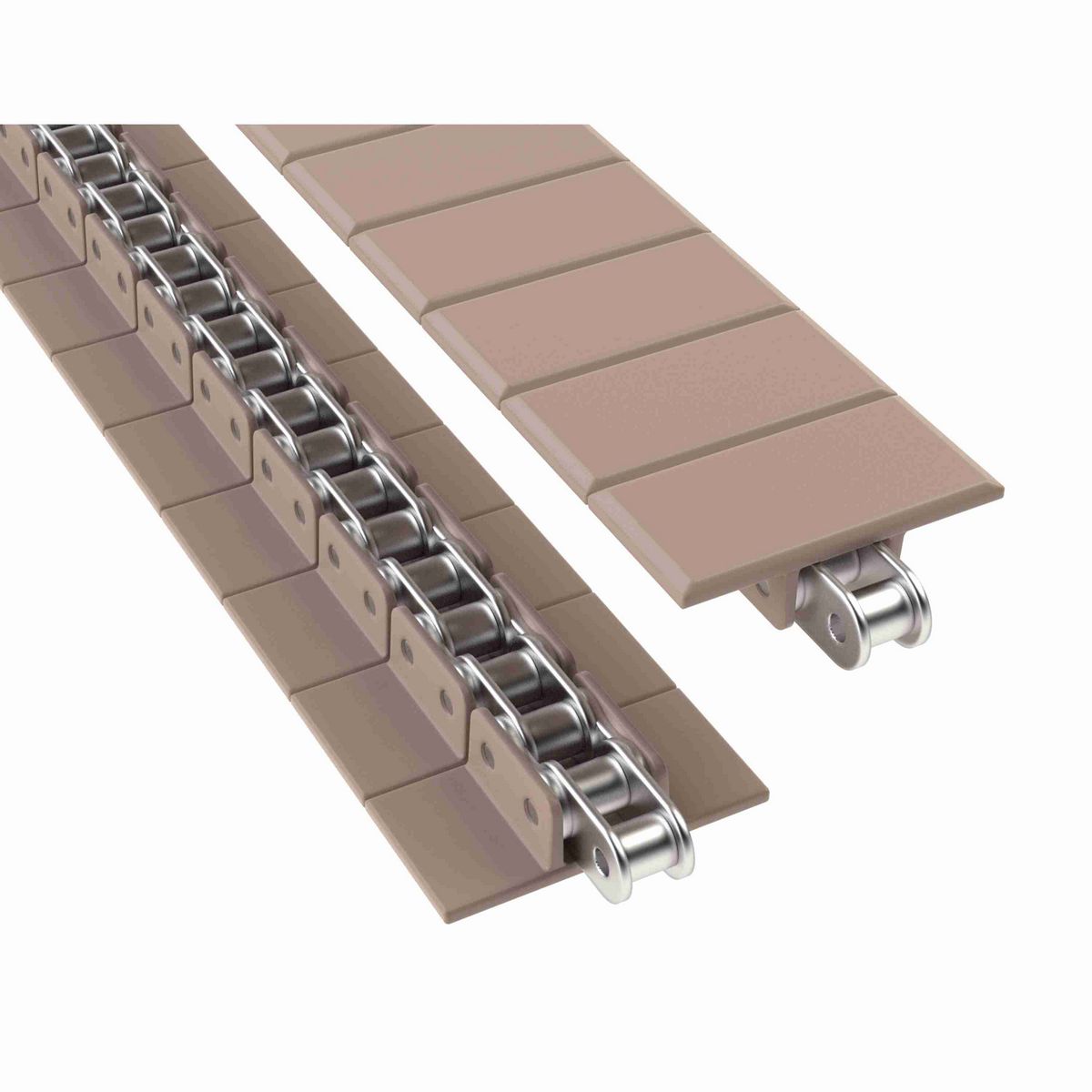 Rexnord 845 Straight Running Solid Top, Material: Tan Low Friction, Width: 2in, Pitch: 1in - 81405863