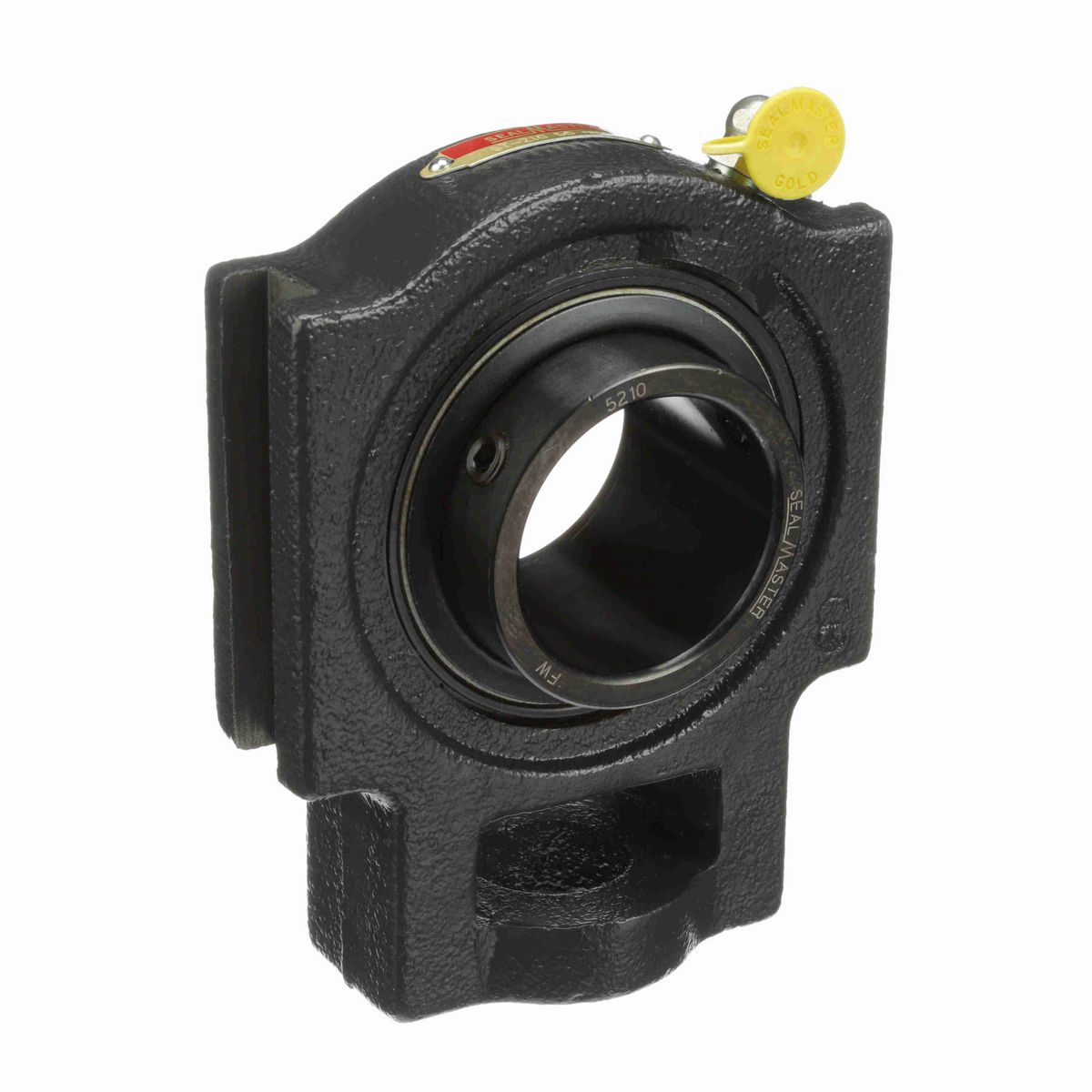 Sealmaster Mounted Cast Iron Wide Slot Take Up Ball Bearing - 52100 Bearing Steel, Black Oxided - Setscrew Lock - ST-209
