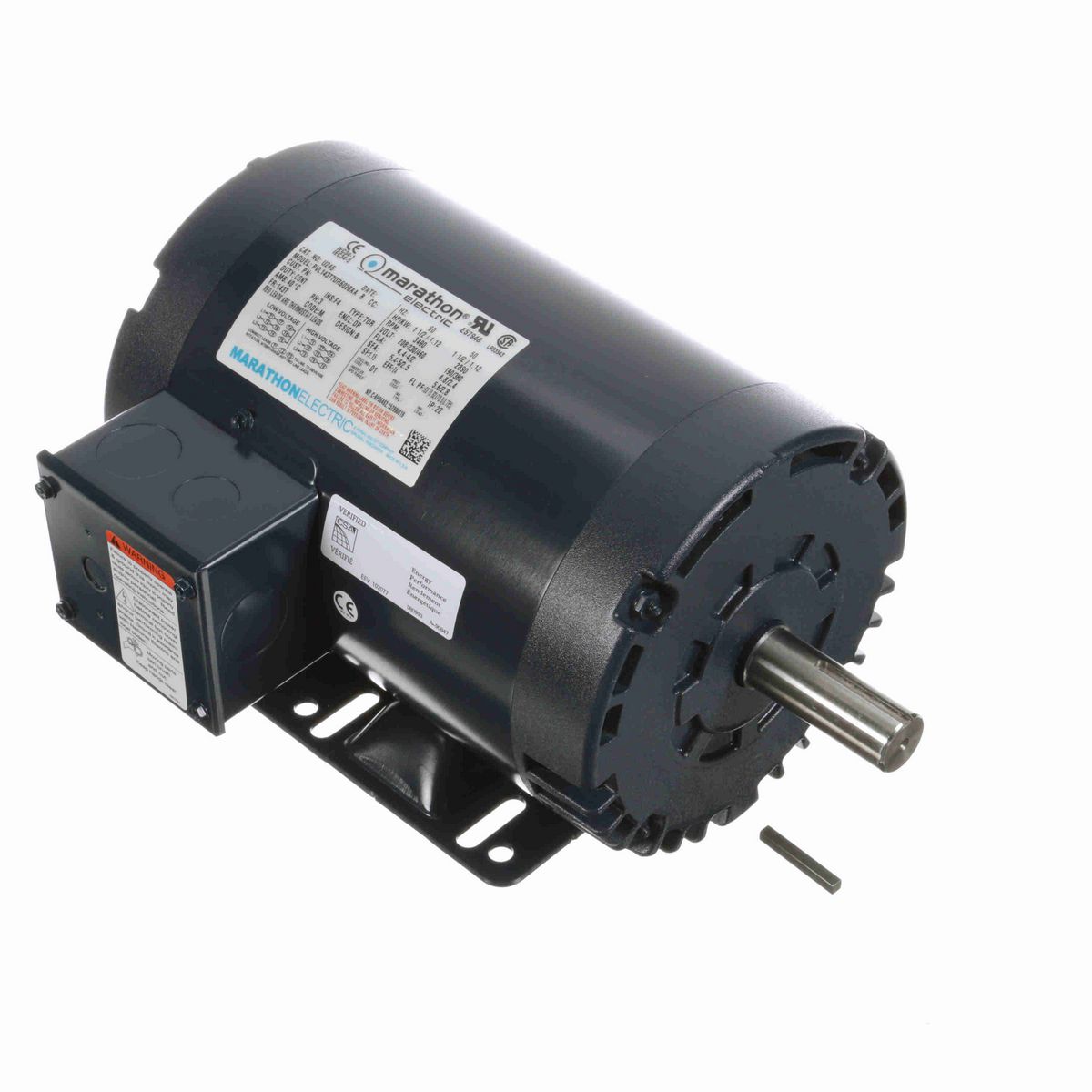 LEESON General Purpose Motor, 1.50 & 1.50 HP, 3 Ph, 60 & 50 Hz, 230/460 & 190/380 V, 3600 & 3000 RPM, 143T Frame, DP - U245