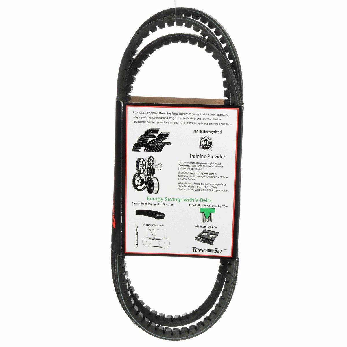 Browning EPDM Notched Belt 98% Efficient - AX87