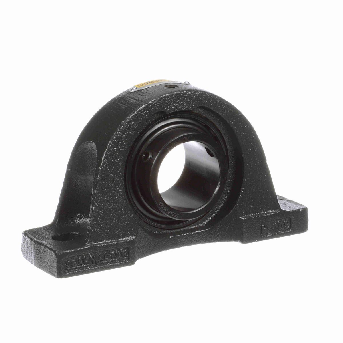 Sealmaster Mounted Cast Iron Two Bolt Pillow Block Ball Bearing - 52100 Bearing Steel, Black Oxided - Setscrew Lock - Reduced Maintenance - Lubed for Life - NP-31C RM