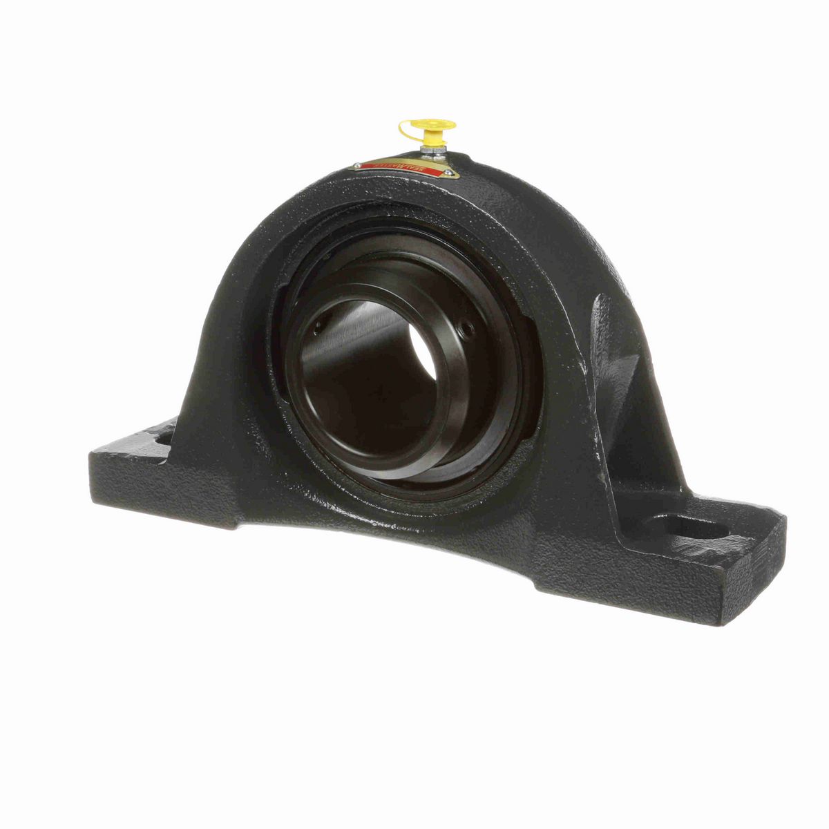Sealmaster Mounted Cast Iron Two Bolt Pillow Block Ball Bearing - 52100 Bearing Steel, Black Oxided - Double Setscrew Lock - MSPD-47C