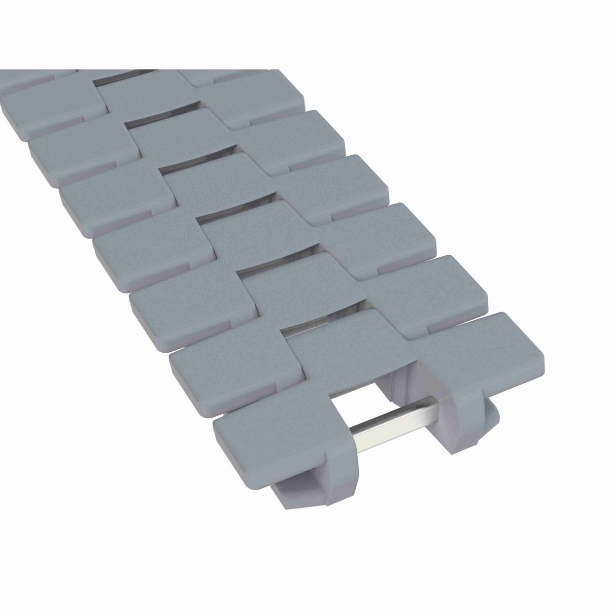 Rexnord 770TAB Side-flexing Solid Top, Material: Silver Platinum Series, Width: 3.25in, Pitch: 1in - 81431351