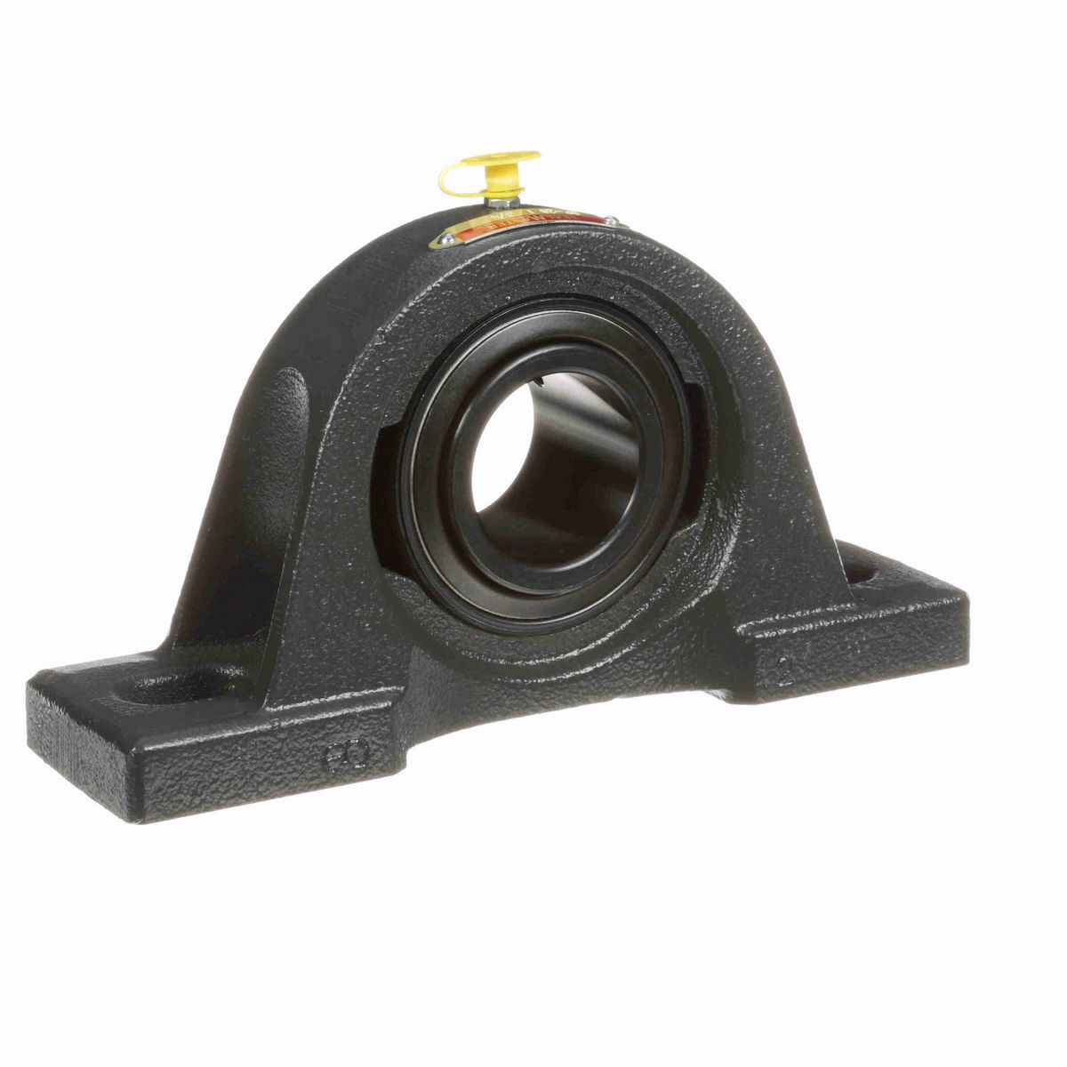 Sealmaster Mounted Cast Iron Two Bolt Pillow Block Ball Bearing - 52100 Bearing Steel, Black Oxided - Setscrew Lock - SP-28