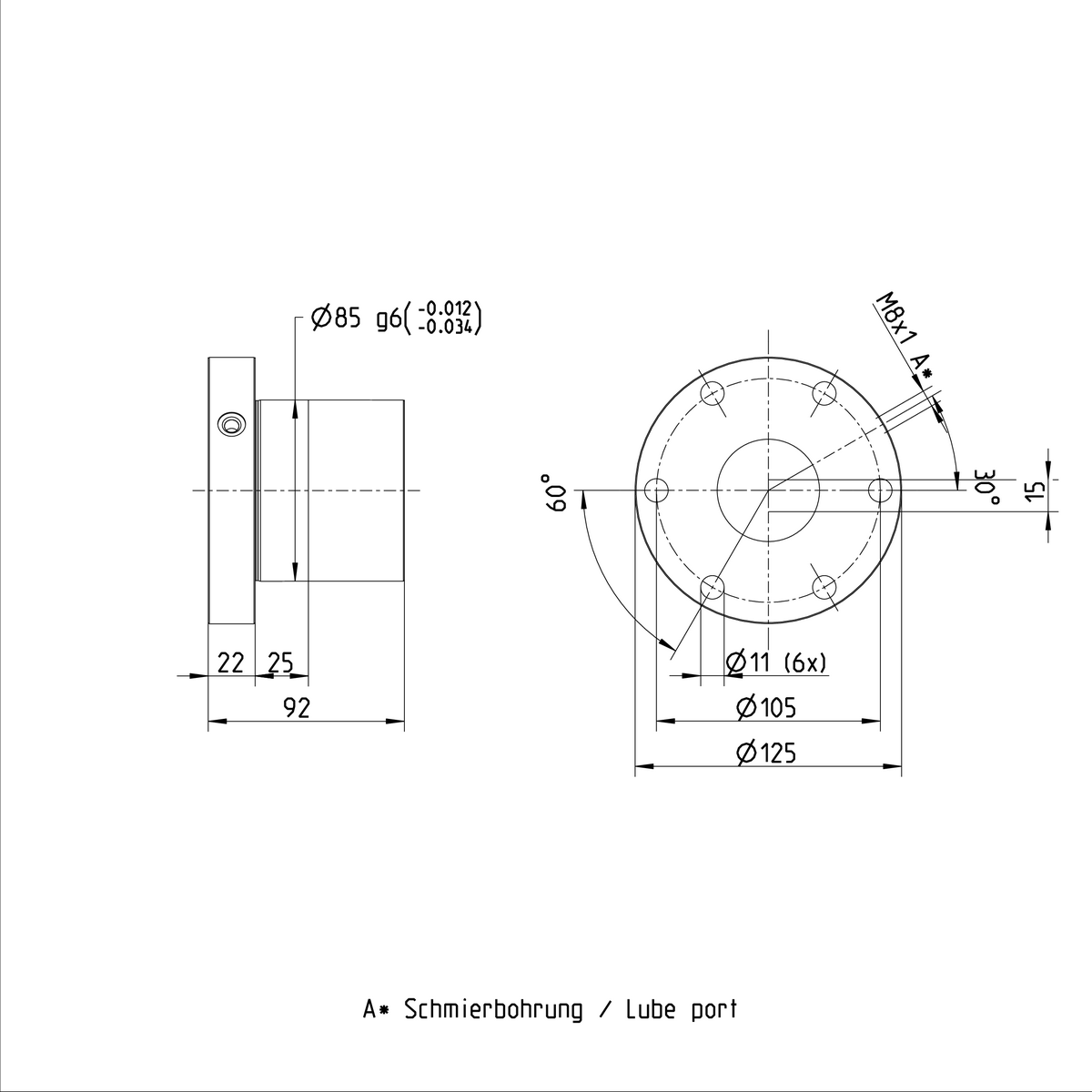 Одинарная гайка с фланцем Bosch Rexroth FEM-E-S 50X20RX6,5-3 [R151257013]